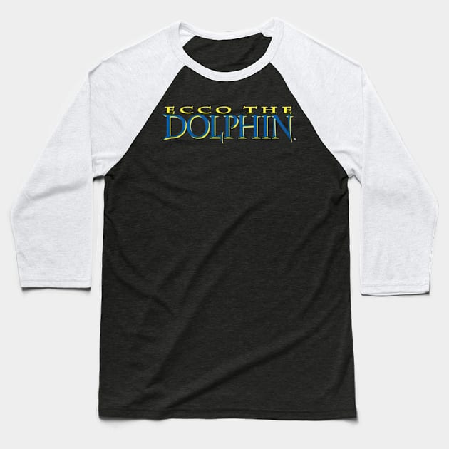 Ecco the Dolphin Logo Baseball T-Shirt by GSpark